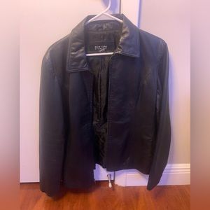 New York & Company Leather Jacket L